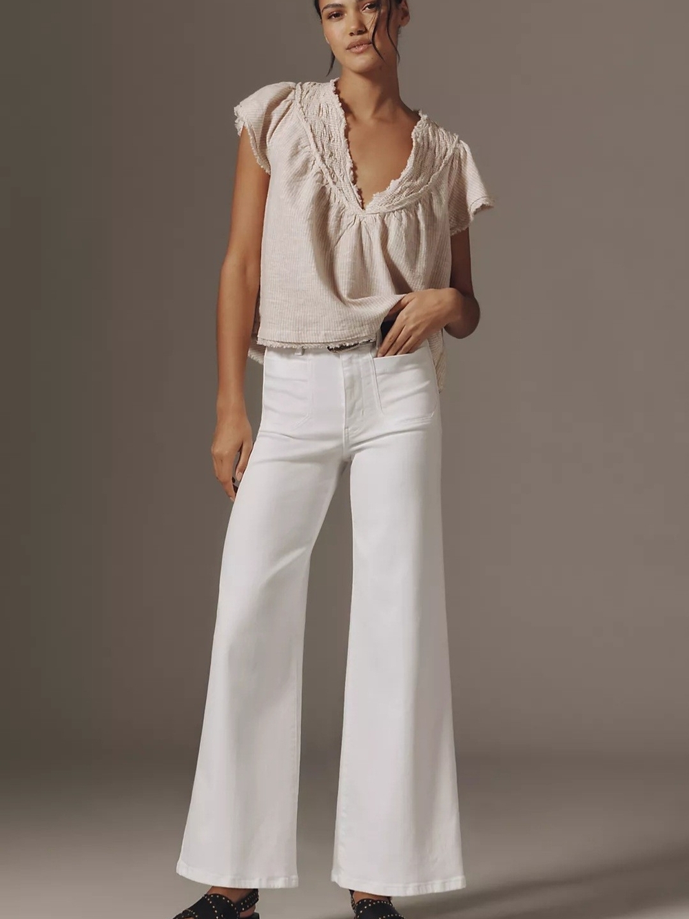 Frame Denim Le Slim Palazzo High-Rise Wide-Leg Jeans | Size 32 (14) - NWT